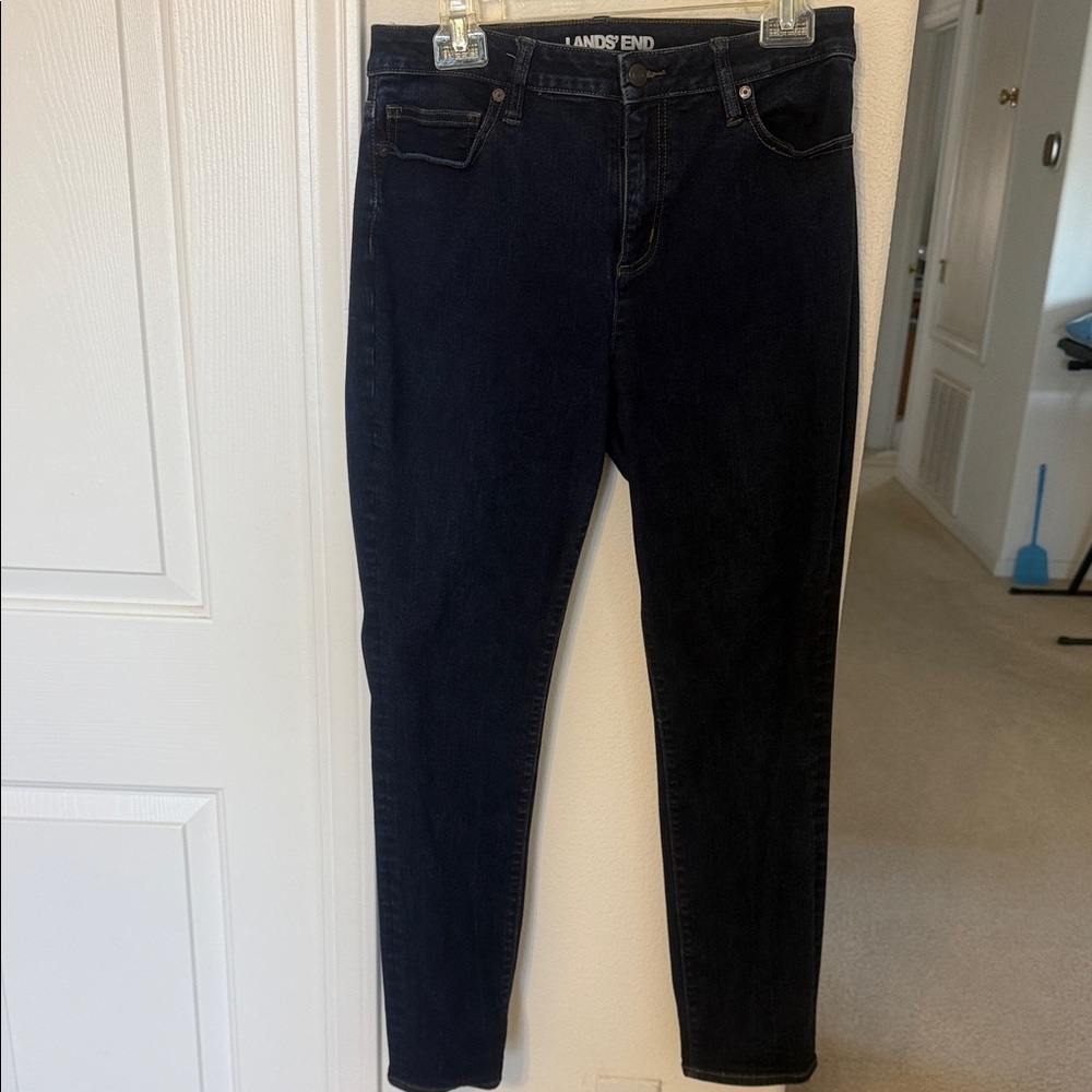 Lands' End Navy Denim Pants